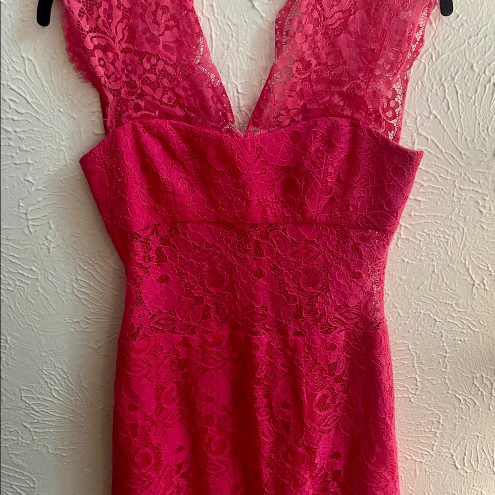 Pink lace bcbg cocktail dress